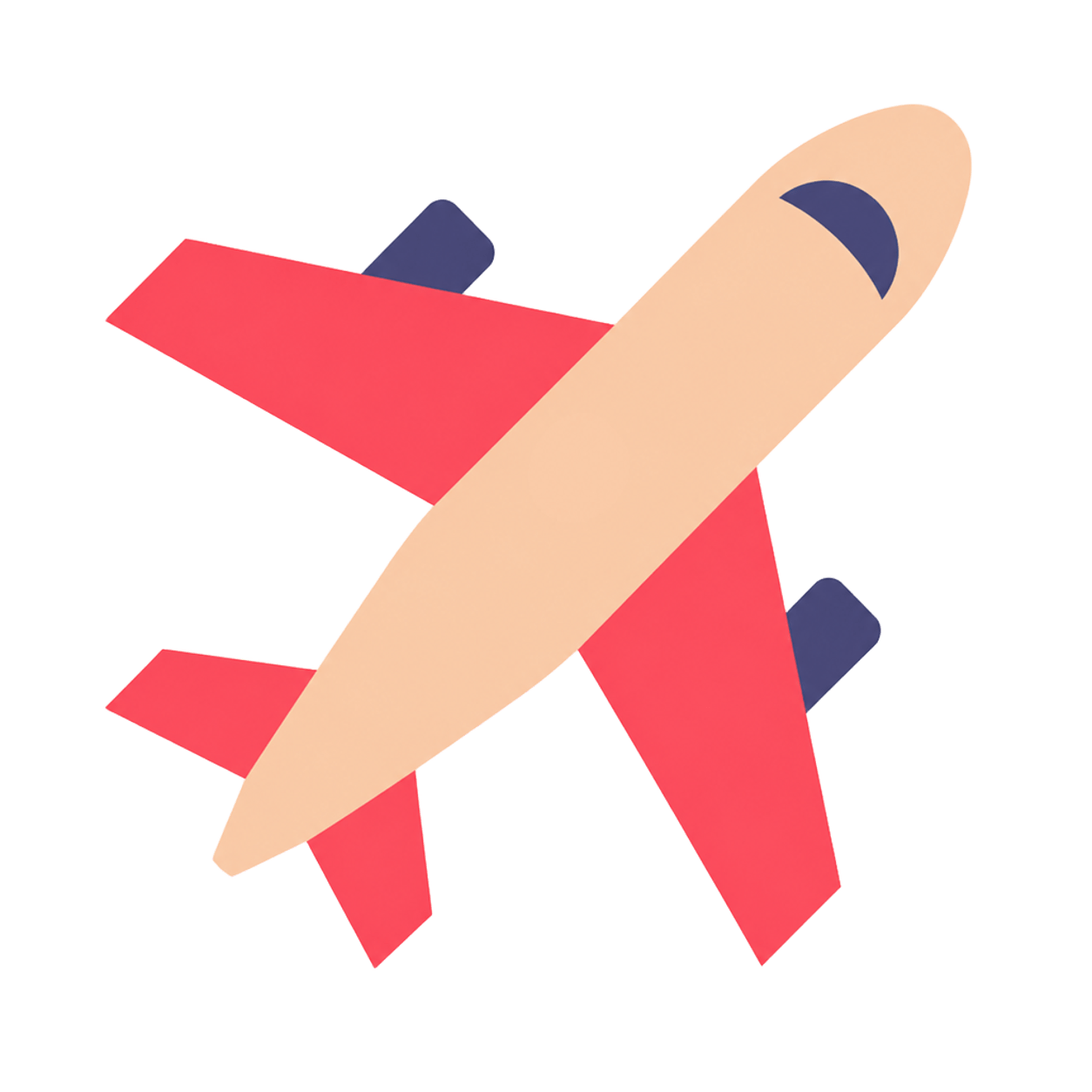 Icono de avión que representa recomendación de vuelos
