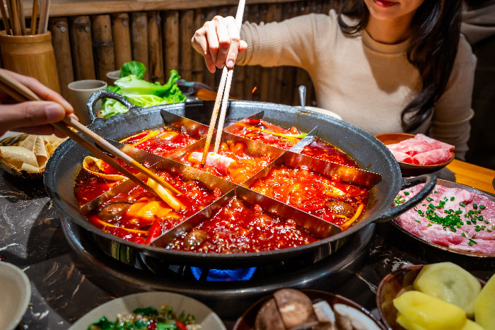 Comida tradicional de Chongqing, China.